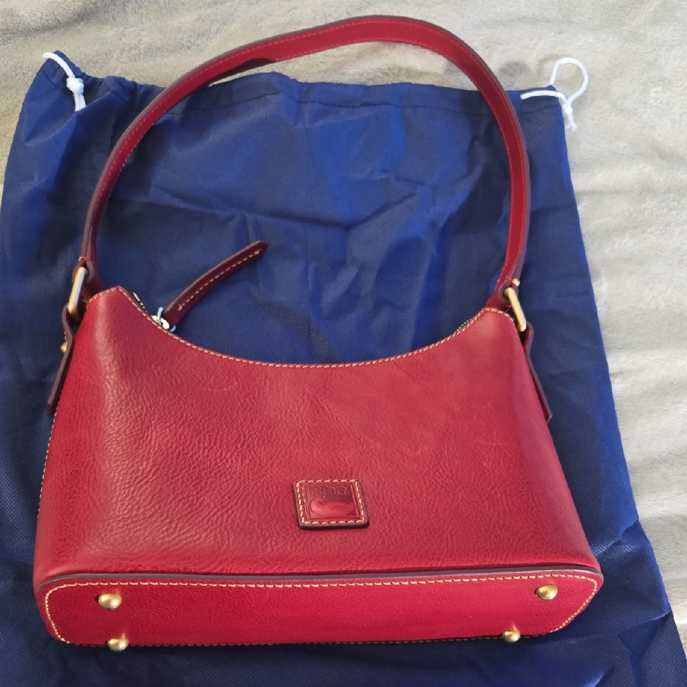 Dooney & Bourke Pebble Florentine Leather Shoulder Bag – Red – Like New